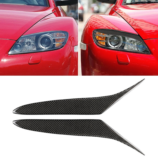 Car Carbon Fiber Light Eyebrow for Mazda RX-8 Coupe 2004-2008 by buy2fix