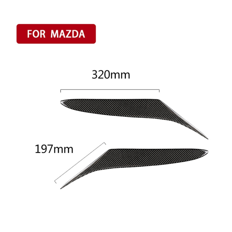 Car Carbon Fiber Light Eyebrow for Mazda RX-8 Coupe 2004-2008 by buy2fix