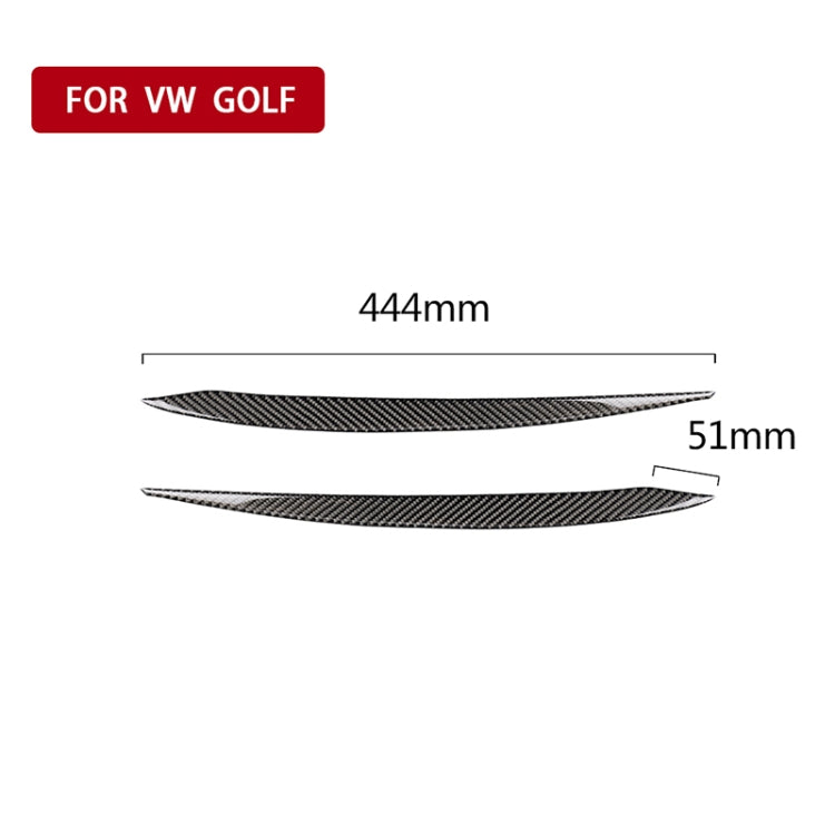 Car Carbon Fiber Light Eyebrow for Volkswagen Golf 7 by buy2fix