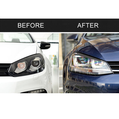 Car Carbon Fiber Light Eyebrow for Volkswagen Golf 7 by buy2fix