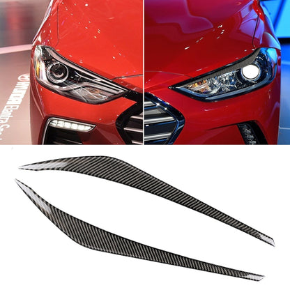Car Carbon Fiber Light Eyebrow for Hyundai Elantra 2016-2018 by buy2fix