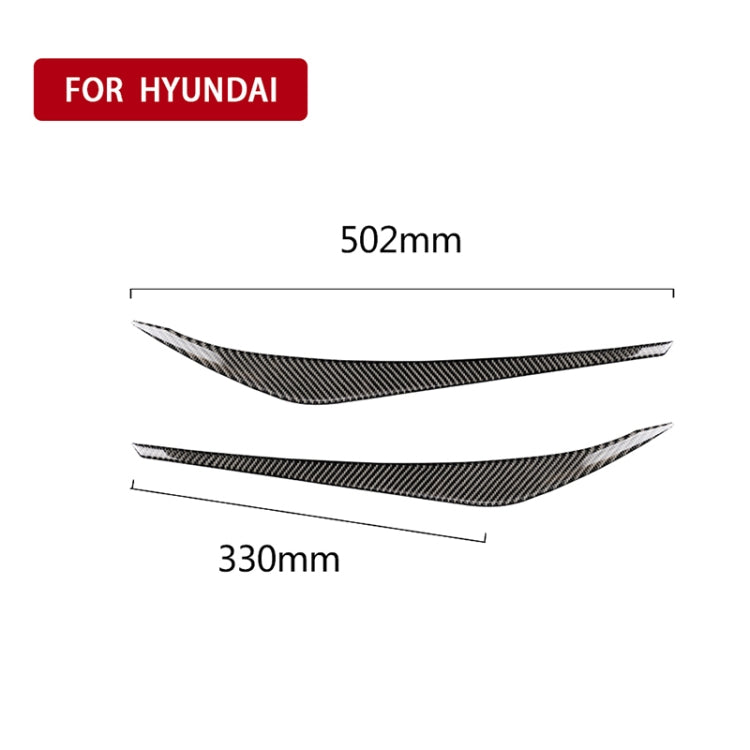 Car Carbon Fiber Light Eyebrow for Hyundai Elantra 2016-2018 by buy2fix