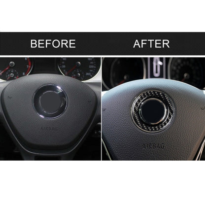 Car Carbon Fiber Steering Wheel Ring Decorative Sticker for Volkswagen by buy2fix