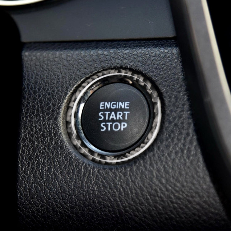 Car Carbon Fiber One-button Start Decorative Sticker for Toyota Eighth Generation Camry 2018-2019 by buy2fix