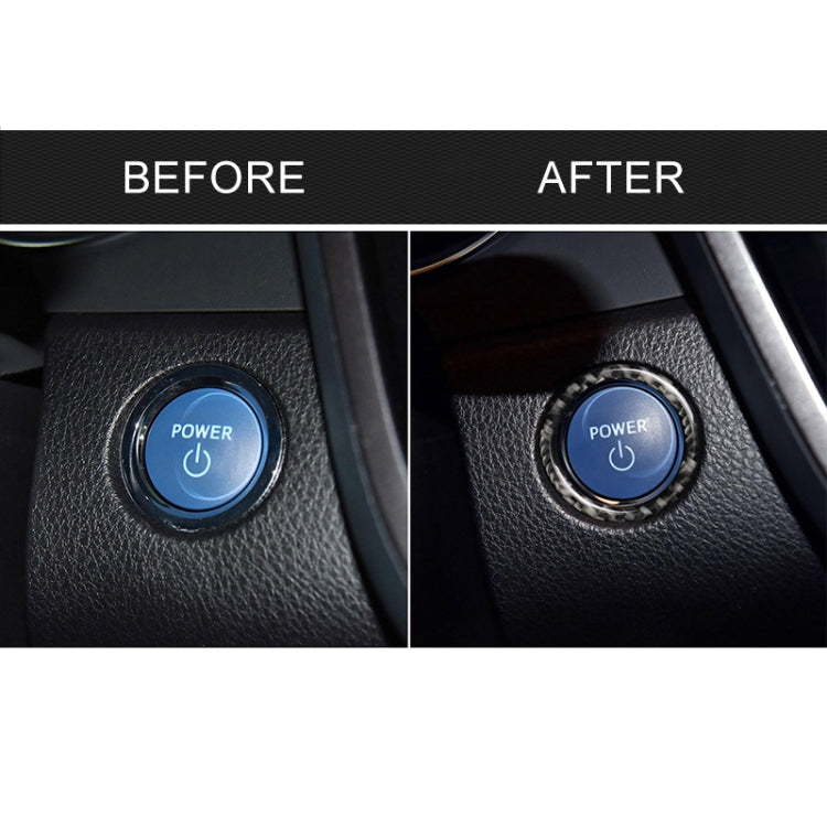 Car Carbon Fiber One-button Start Decorative Sticker for Toyota Eighth Generation Camry 2018-2019 by buy2fix