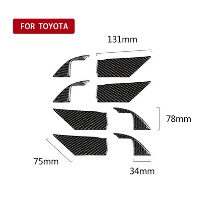 8 in 1 Car Carbon Fiber Door Inner Handle Wrist Panel Decorative Sticker for Toyota Eighth Generation Camry 2018-2019 by buy2fix