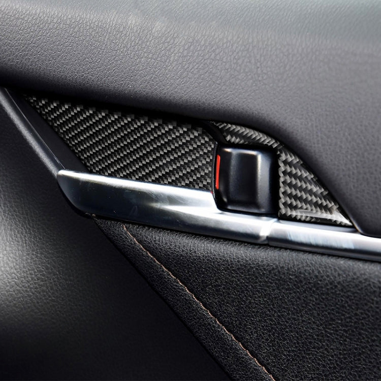 8 in 1 Car Carbon Fiber Door Inner Handle Wrist Panel Decorative Sticker for Toyota Eighth Generation Camry 2018-2019 by buy2fix