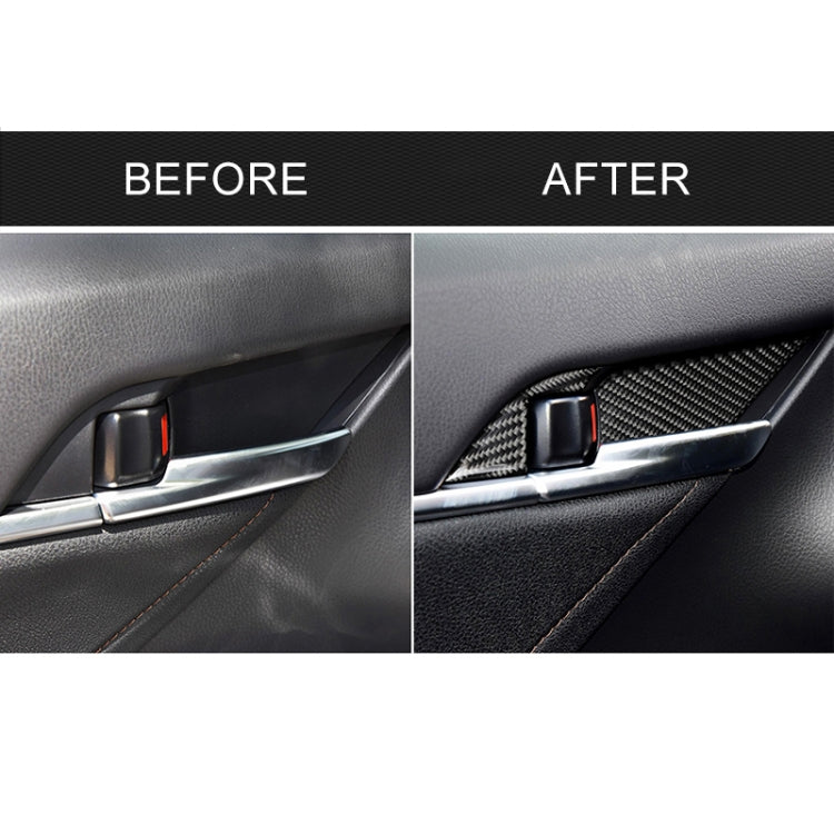 8 in 1 Car Carbon Fiber Door Inner Handle Wrist Panel Decorative Sticker for Toyota Eighth Generation Camry 2018-2019 by buy2fix