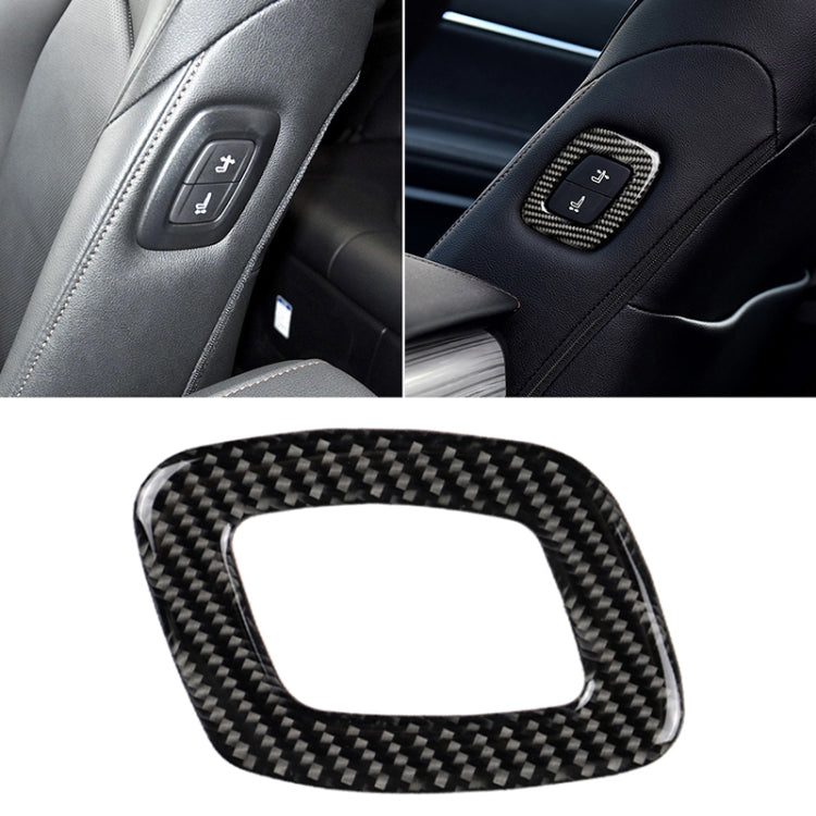 Car Carbon Fiber Seat Adjustment Decorative Sticker for Toyota Eighth Generation Camry 2018-2019, Left Drive by buy2fix