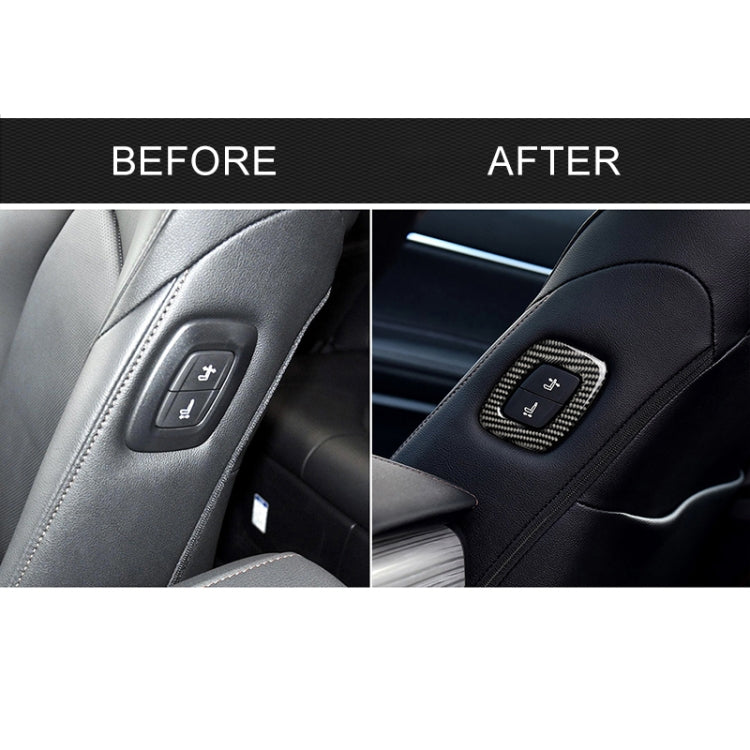 Car Carbon Fiber Seat Adjustment Decorative Sticker for Toyota Eighth Generation Camry 2018-2019, Left Drive by buy2fix