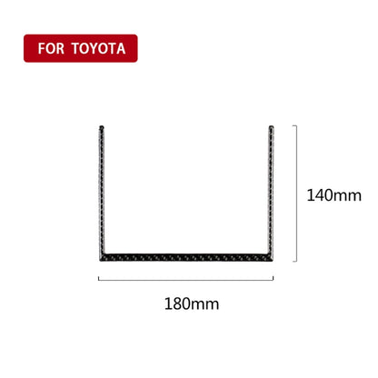 Car Carbon Fiber Storage Box U Shape Frame Decorative Sticker for Toyota Eighth Generation Camry 2018-2019 by buy2fix