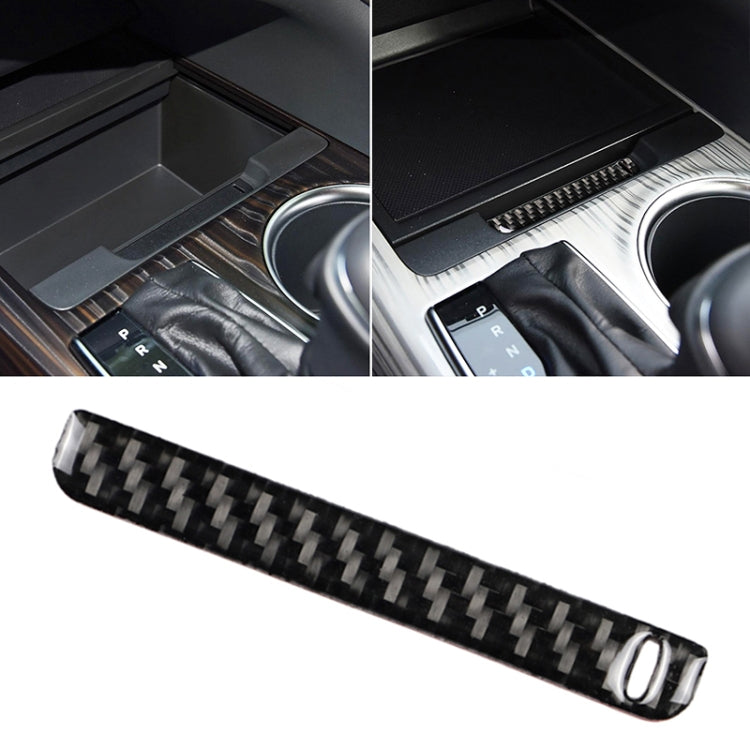 Car Carbon Fiber Storage Box Groove Decorative Sticker for Toyota Eighth Generation Camry 2018-2019, Left Drive by buy2fix