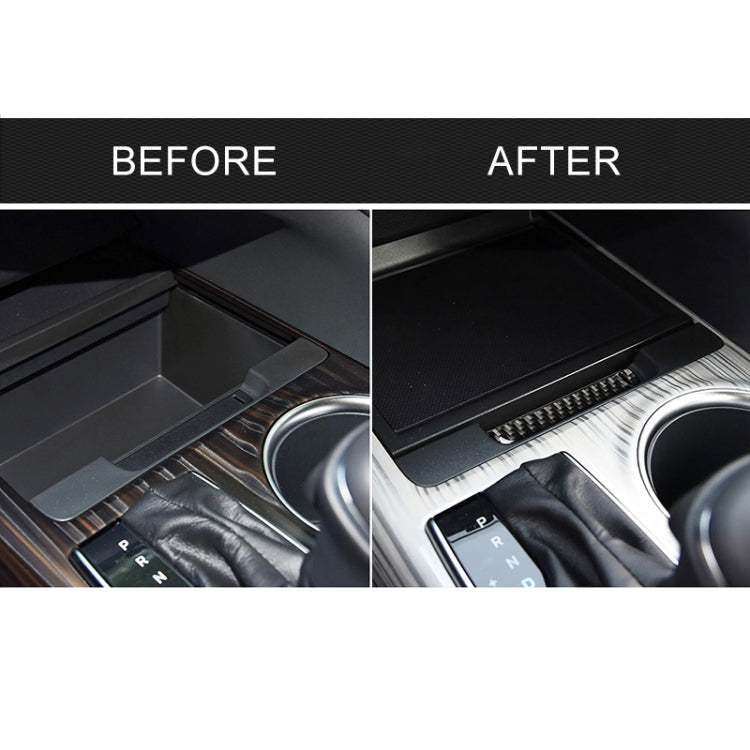 Car Carbon Fiber Storage Box Groove Decorative Sticker for Toyota Eighth Generation Camry 2018-2019, Left Drive by buy2fix