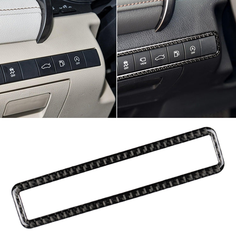 Car Carbon Fiber Main Driving Multi-functional Button Frame Decorative Sticker for Toyota Eighth Generation Camry 2018-2019 by buy2fix