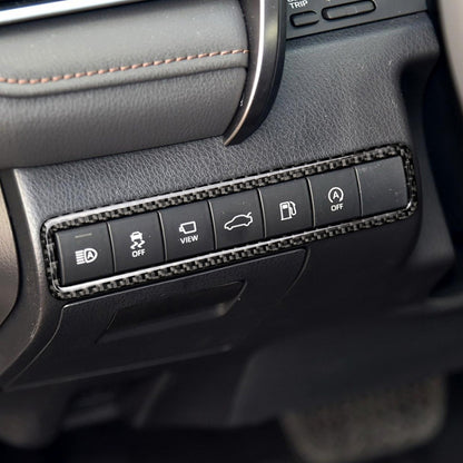 Car Carbon Fiber Main Driving Multi-functional Button Frame Decorative Sticker for Toyota Eighth Generation Camry 2018-2019 by buy2fix