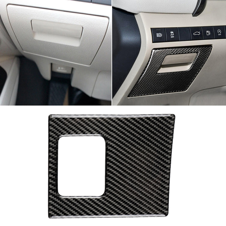 Car Carbon Fiber Main Driving Storage Box Decorative Sticker for Toyota Eighth Generation Camry 2018-2019, Left Drive by buy2fix