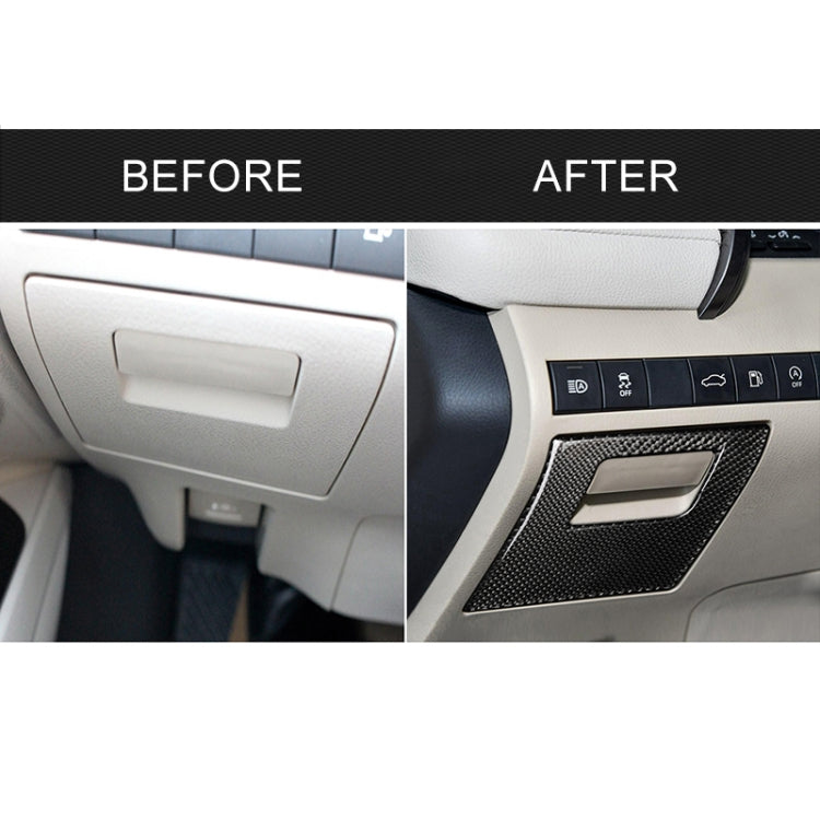 Car Carbon Fiber Main Driving Storage Box Decorative Sticker for Toyota Eighth Generation Camry 2018-2019, Left Drive by buy2fix
