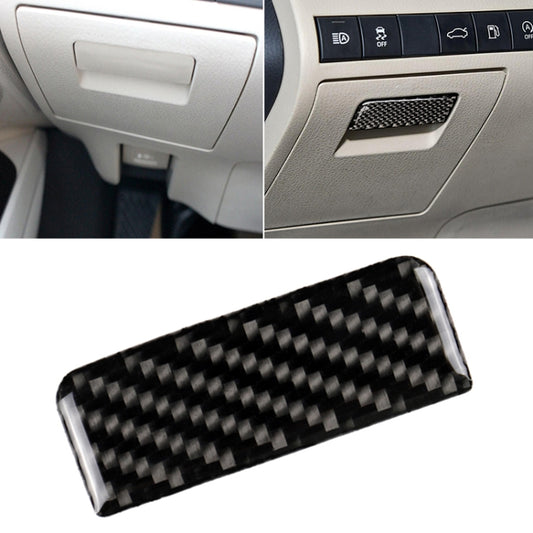 Car Carbon Fiber Main Driving Storage Box Handle Decorative Sticker for Toyota Eighth Generation Camry 2018-2019 by buy2fix