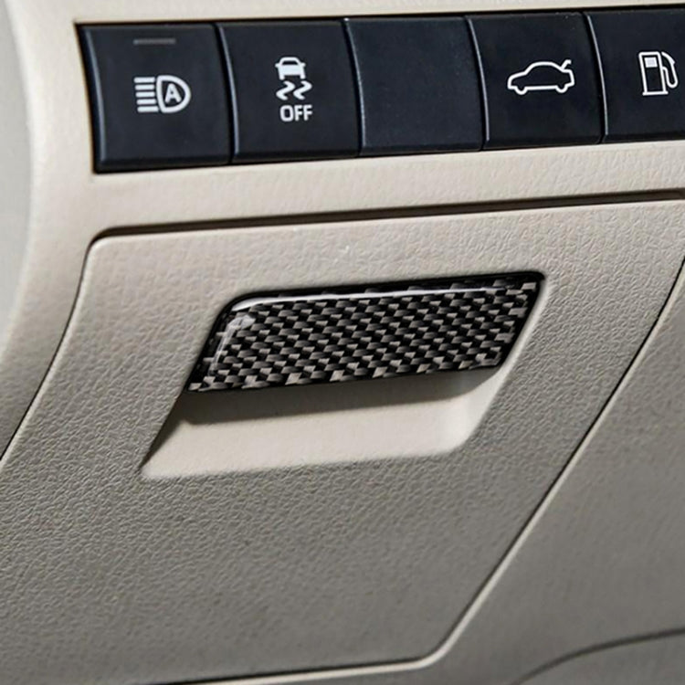 Car Carbon Fiber Main Driving Storage Box Handle Decorative Sticker for Toyota Eighth Generation Camry 2018-2019 by buy2fix