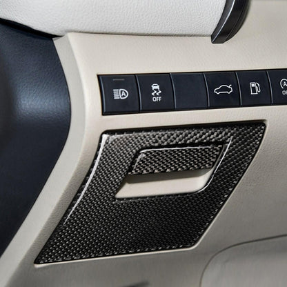 2 in 1 Car Carbon Fiber Main Driving Storage Box Handle Decorative Sticker for Toyota Eighth Generation Camry 2018-2019, Left Drive by buy2fix
