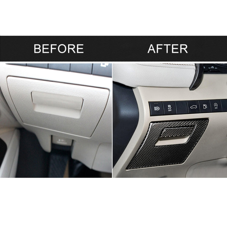 2 in 1 Car Carbon Fiber Main Driving Storage Box Handle Decorative Sticker for Toyota Eighth Generation Camry 2018-2019, Left Drive by buy2fix