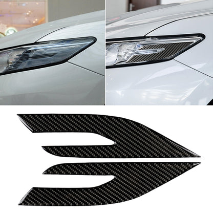 2 PCS Car Carbon Fiber Headlight Decorative Sticker for Toyota Eighth Generation Camry 2018-2019 by buy2fix