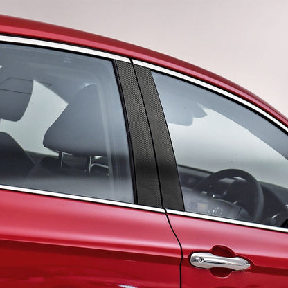 8 in 1 Car Carbon Fiber B Column Decorative Strip for Toyota Eighth Generation Camry 2018-2019 by buy2fix