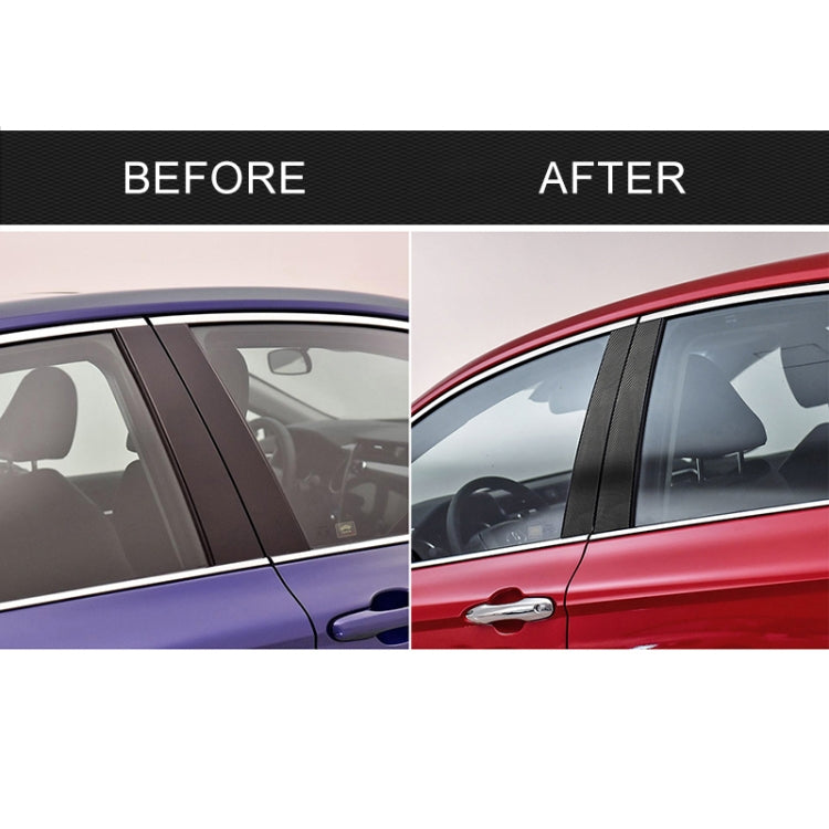 8 in 1 Car Carbon Fiber B Column Decorative Strip for Toyota Eighth Generation Camry 2018-2019 by buy2fix