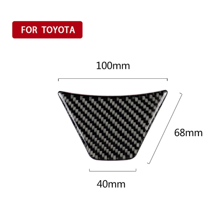 Car Carbon Fiber Steering Wheel Decorative Sticker for Toyota Eighth Generation Camry 2018-2019 by buy2fix