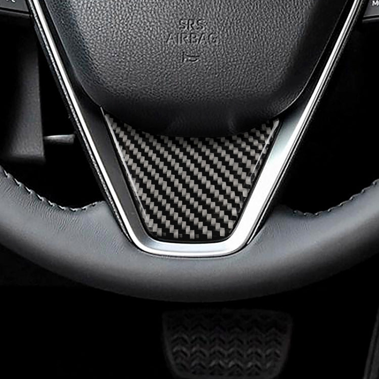 Car Carbon Fiber Steering Wheel Decorative Sticker for Toyota Eighth Generation Camry 2018-2019 by buy2fix