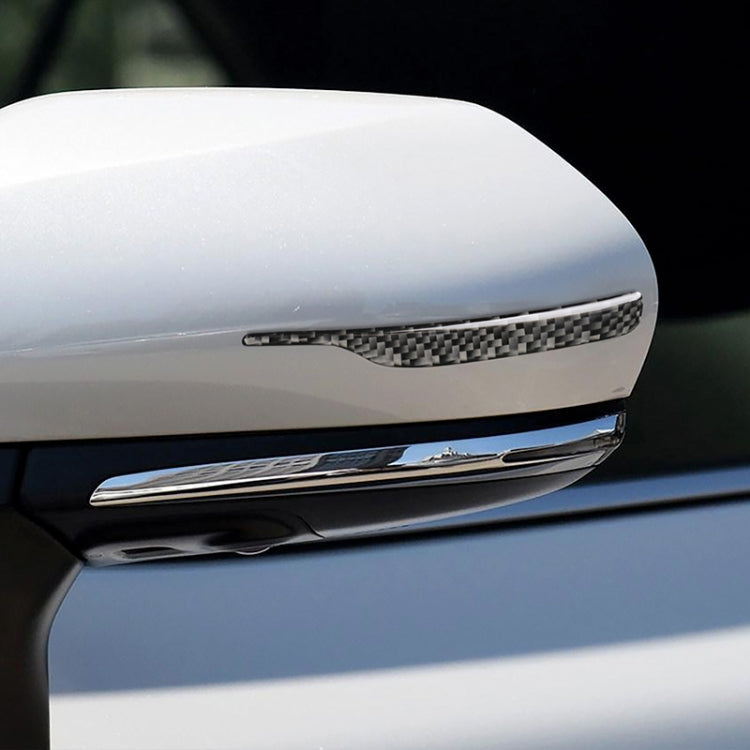 2 PCS Car Carbon Fiber Rearview Mirror Anti-collision Strip Protection Guards Trims Stickers for Toyota Eighth Generation Camry 2018-2019 by buy2fix