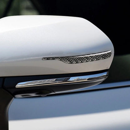 2 PCS Car Carbon Fiber Rearview Mirror Anti-collision Strip Protection Guards Trims Stickers for Toyota Eighth Generation Camry 2018-2019 by buy2fix