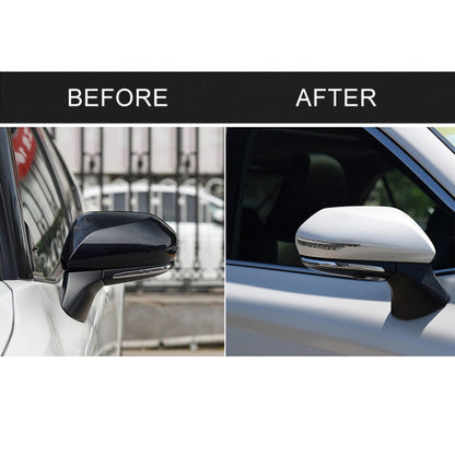 2 PCS Car Carbon Fiber Rearview Mirror Anti-collision Strip Protection Guards Trims Stickers for Toyota Eighth Generation Camry 2018-2019 by buy2fix