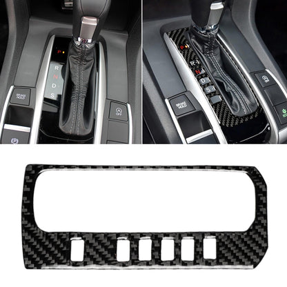 Car Carbon Fiber Gear Position Button Frame Decorative Sticker for Honda Tenth Generation Civic 2016-2019, Left Drive by buy2fix