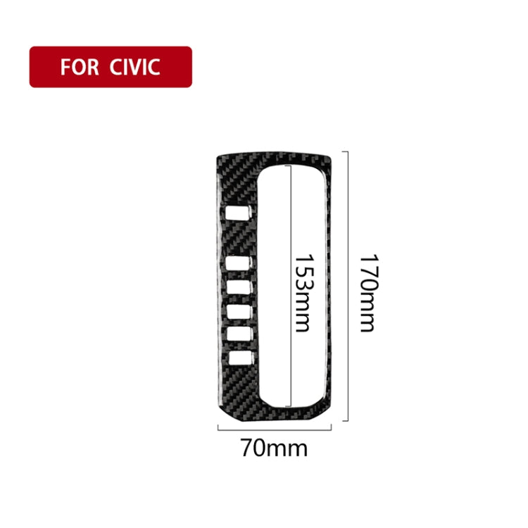 Car Carbon Fiber Gear Position Button Frame Decorative Sticker for Honda Tenth Generation Civic 2016-2019, Left Drive by buy2fix