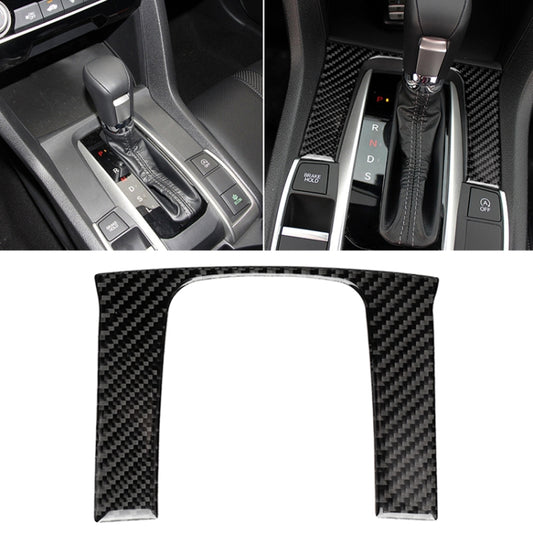 Car Carbon Fiber Gear Position Panel Decorative Sticker for Honda Tenth Generation Civic 2016-2019 by buy2fix