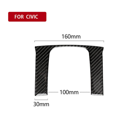 Car Carbon Fiber Gear Position Panel Decorative Sticker for Honda Tenth Generation Civic 2016-2019 by buy2fix