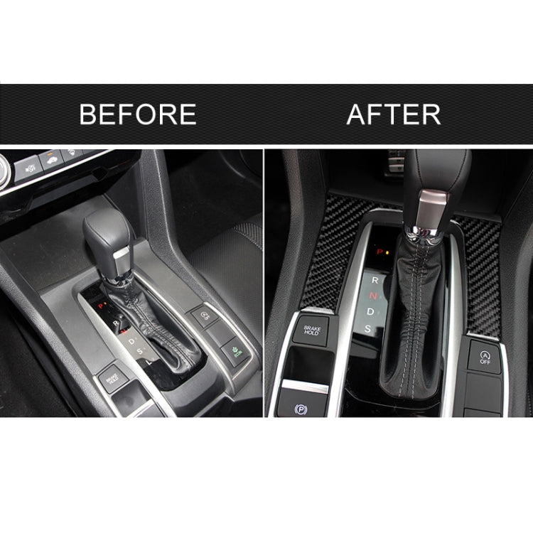 Car Carbon Fiber Gear Position Panel Decorative Sticker for Honda Tenth Generation Civic 2016-2019 by buy2fix