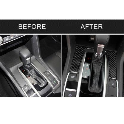 Car Carbon Fiber Gear Position Panel Decorative Sticker for Honda Tenth Generation Civic 2016-2019 by buy2fix
