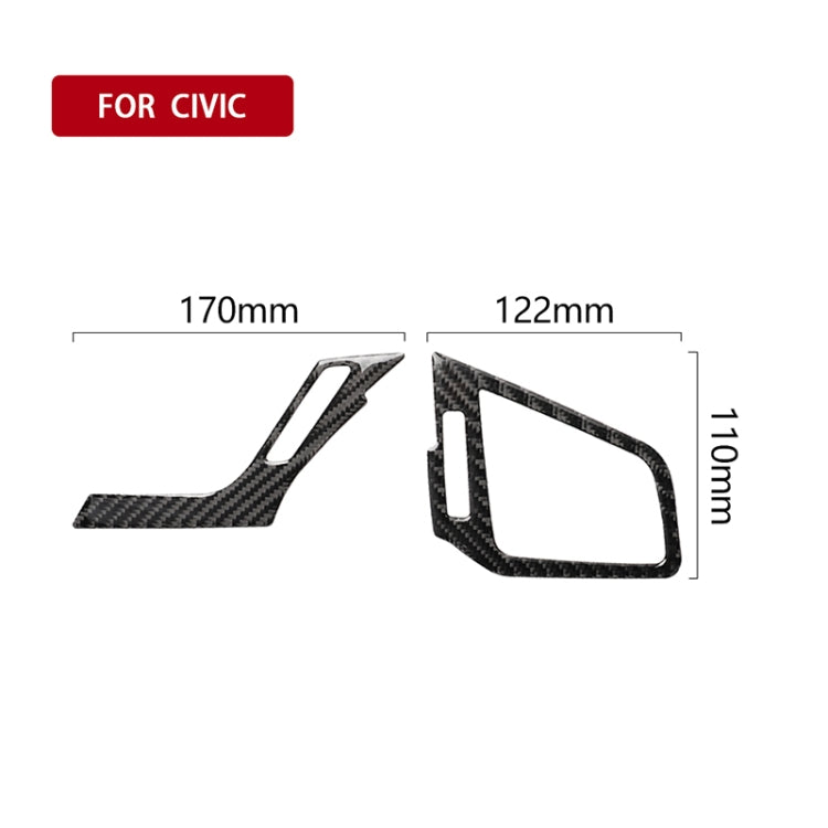 Car Carbon Fiber Right and Left Air Outlet Decorative Sticker for Honda Tenth Generation Civic 2016-2019, Left Drive by buy2fix