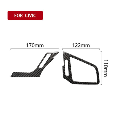 Car Carbon Fiber Right and Left Air Outlet Decorative Sticker for Honda Tenth Generation Civic 2016-2019, Left Drive by buy2fix