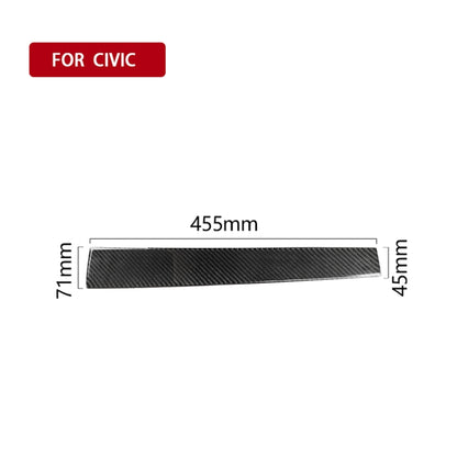 Car Carbon Fiber Central Control Decorative Sticker for Honda Tenth Generation Civic 2016-2019 by buy2fix