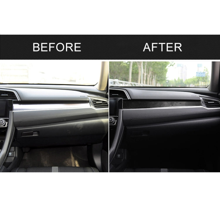 Car Carbon Fiber Central Control Decorative Sticker for Honda Tenth Generation Civic 2016-2019 by buy2fix