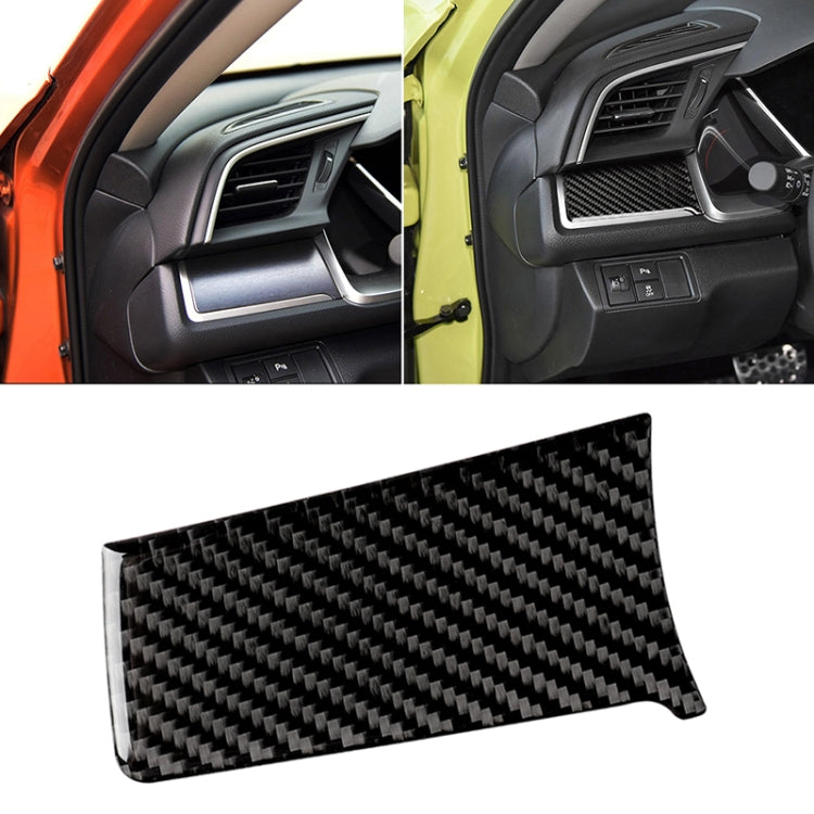 Car Carbon Fiber Central Control Left Stripe Decorative Sticker for Honda Tenth Generation Civic 2016-2019, Left Drive by buy2fix