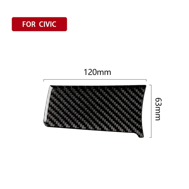 Car Carbon Fiber Central Control Left Stripe Decorative Sticker for Honda Tenth Generation Civic 2016-2019, Left Drive by buy2fix
