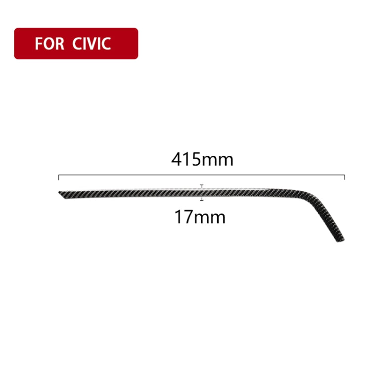 Car Carbon Fiber Central Control Air Outlet Upper Decorative Sticker for Honda Tenth Generation Civic 2016-2019, Left Drive by buy2fix