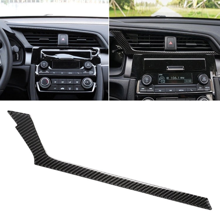 Car Carbon Fiber Central Control Air Outlet Below Decorative Sticker for Honda Tenth Generation Civic 2016-2019, Left Drive by buy2fix