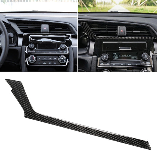 Car Carbon Fiber Central Control Air Outlet Below Decorative Sticker for Honda Tenth Generation Civic 2016-2019, Left Drive by buy2fix