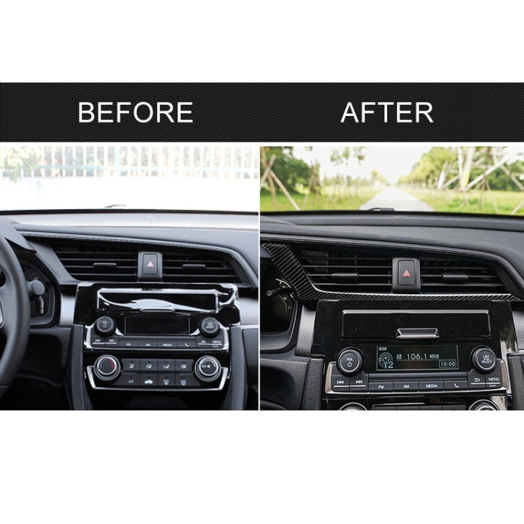 Car Carbon Fiber Central Control Air Outlet Below Decorative Sticker for Honda Tenth Generation Civic 2016-2019, Left Drive by buy2fix