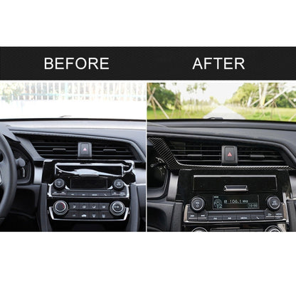 Car Carbon Fiber Central Control Air Outlet Below Decorative Sticker for Honda Tenth Generation Civic 2016-2019, Left Drive by buy2fix